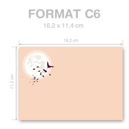 25 enveloppes à motifs au format C6 - HAPPY HALLOWEEN (sans fenêtre)