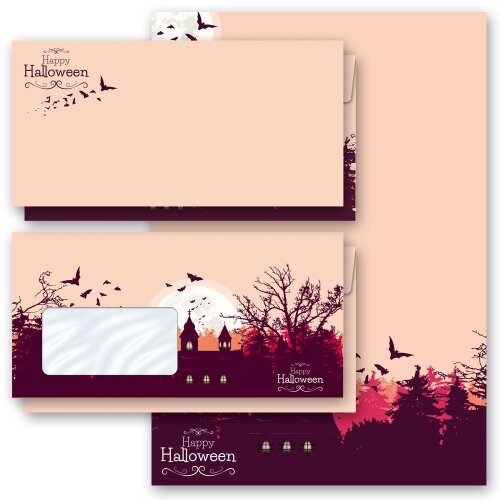 Briefpapier-Sets HAPPY HALLOWEEN Herbstmotiv