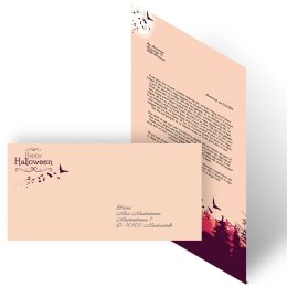 40-pc. Complete Motif Letter Paper-Set HAPPY HALLOWEEN