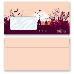 Briefpapier Set HAPPY HALLOWEEN - 40-tlg. DL (mit Fenster)