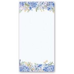 Motif Letter Paper! BLUE HYDRANGEAS 100 sheets DIN LONG Flowers & Petals, Flowers motif, Paper-Media