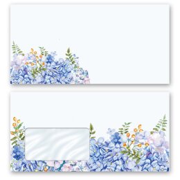Flowers motif, Motif envelopes Flowers & Petals, BLUE HYDRANGEAS  - DIN LONG & DIN C6 | Motifs from different categories - Order online! | Paper-Media