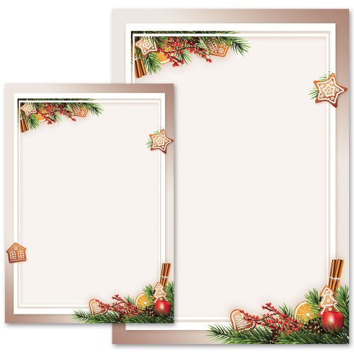 Motif Letter Paper! GINGERBREAD TIME