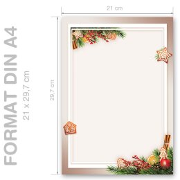 Motif Letter Paper! GINGERBREAD TIME 250 sheets DIN A4