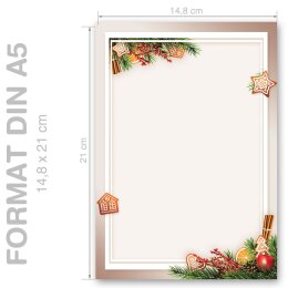 Briefpapier LEBKUCHENZEIT - DIN A5 Format 100 Blatt