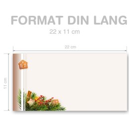 10 sobres estampados TIEMPO DE JENGIBRE - Formato: DIN LANG (sin ventana)
