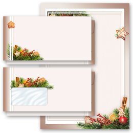 Briefpapier-Sets LEBKUCHENZEIT Weihnachtsmotiv