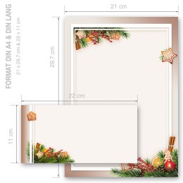 20-pc. Complete Motif Letter Paper-Set GINGERBREAD TIME