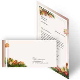 Briefpapier Set LEBKUCHENZEIT - 20-tlg. DL (ohne Fenster)