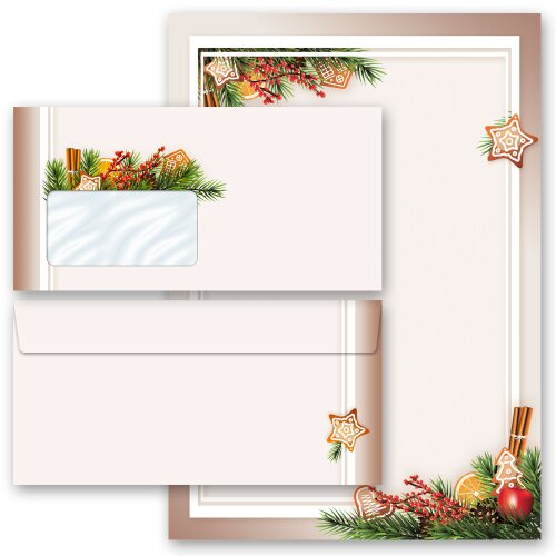 40-pc. Complete Motif Letter Paper-Set GINGERBREAD TIME