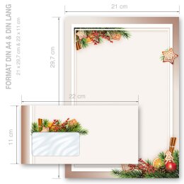 40-pc. Complete Motif Letter Paper-Set GINGERBREAD TIME