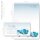 100-pc. Complete Motif Letter Paper-Set BLUE CHRISTMAS PRESENTS