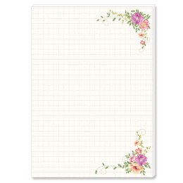 Notepads FLORAL LETTER | DIN A6 Format |  4 Blocks Flowers & Petals, , Paper-Media