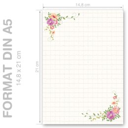 LETTRE FLORALE Notizblöcke  CLASSIC 2 Blocs, DIN A5 (148x210 mm), BLA5-2001-2