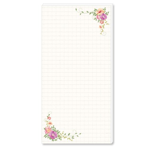 Notepads FLORAL LETTER | DIN LONG Format Flowers & Petals, , Paper-Media
