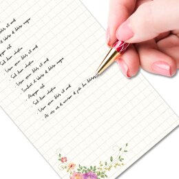 Notepads FLORAL LETTER | DIN LONG Format |  2 Blocks