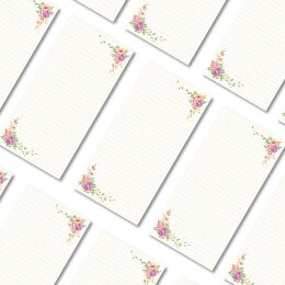 Notepads FLORAL LETTER | DIN LONG Format |  2 Blocks