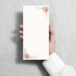 Notepads FLORAL LETTER | DIN LONG Format |  10 Blocks