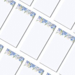 Notepads BLUE HYDRANGEAS | DIN LONG Format