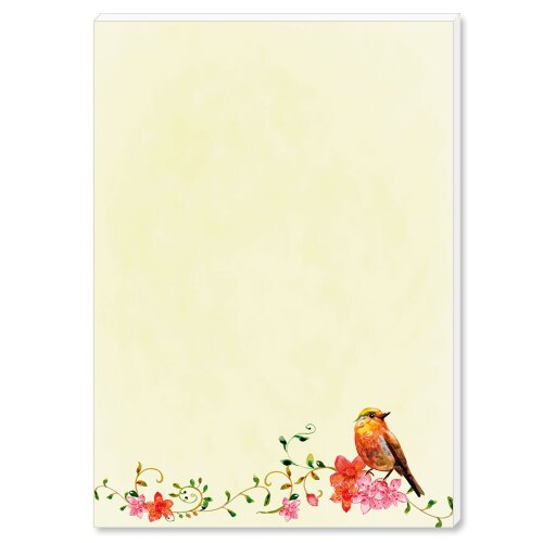 Notepads BIRDS CHIRPING | DIN A6 Format Flowers & Petals, Animals, , Paper-Media