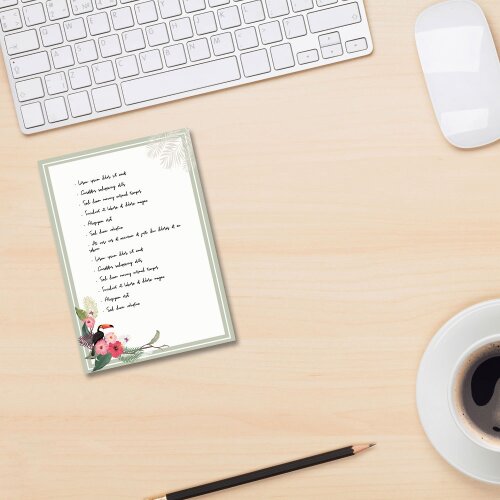 Notepads SUMMER BRANCHES | DIN A6 Format