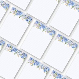 Notepads BLUE HYDRANGEAS | DIN A6 Format |  2 Blocks