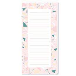 Notepads TRIANGLES | DIN LONG Format |  4 Blocks Marble & Structure, , Paper-Media