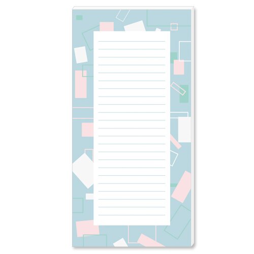Notepads SQUARES | DIN LONG Format |  4 Blocks Marble & Structure, , Paper-Media