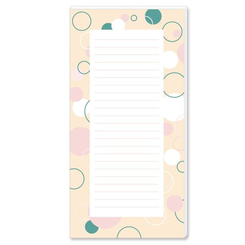 Notepads CIRCLES | DIN LONG Format Marble & Structure, , Paper-Media