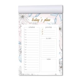 Les blocs-notes Planificateur quotidien BLOOM | Format DIN A5 |  2 Blocs