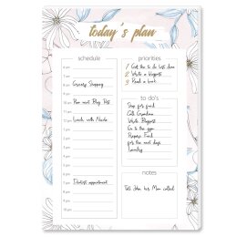 Les blocs-notes Planificateur quotidien BLOOM | Format DIN A5 |  2 Blocs