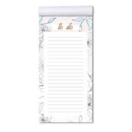 Notepads BLOOM  | DIN LONG Format |  2 Blocks