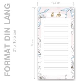 Notepads BLOOM  | DIN LONG Format |  2 Blocks