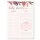 Notepads Daily Planner Pad RED LEAVES | DIN A5 Format |  4 Blocks Flowers & Petals, , Paper-Media