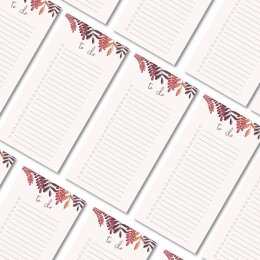 Notepads RED LEAVES | DIN LONG Format | 2 Blocks