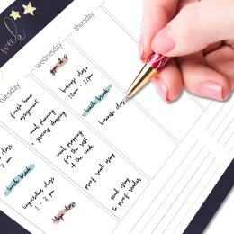 Weekly planner pad STARS | DIN A4 Format