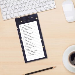Liste des choses à faire - STARS | Les blocs-notes Format DIN-LONG