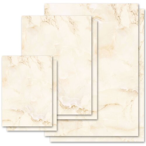 Papier de marbre | Papeterie-motif MARBRE BEIGE | Marbre & Structure | Papeterie de haute qualité | Imprimé des deux côtés | commander en ligne! | Paper-Media