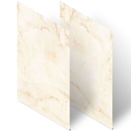 Briefpapier - Motiv MARMOR BEIGE | Marmor & Struktur | Hochwertiges DIN A4 Briefpapier - 20 Blatt | 90 g/m² | beidseitig bedruckt | Online bestellen!