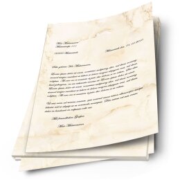 Briefpapier MARMOR BEIGE - DIN A4 Format 20 Blatt