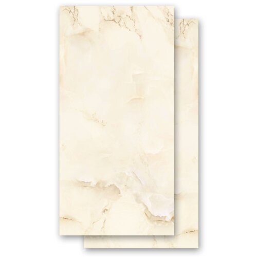100 fogli di carta da lettera decorati MARMO BEIGE DIN LANG Marmo & Struttura, Papier de marbre, Paper-Media