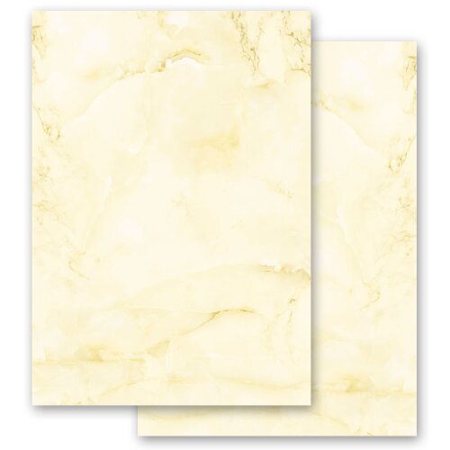 Motif Letter Paper! MARBLE LIGHT YELLOW 20 sheets DIN A4 Marble & Structure, Marble paper, Paper-Media