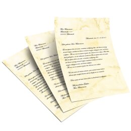 Briefpapier MARMOR HELLGELB - DIN A5 Format 50 Blatt