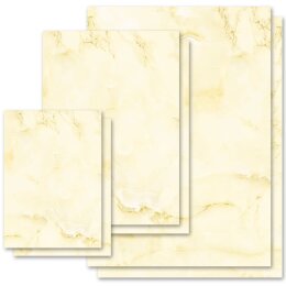 Briefpapier MARMOR HELLGELB - DIN A6 Format 100 Blatt