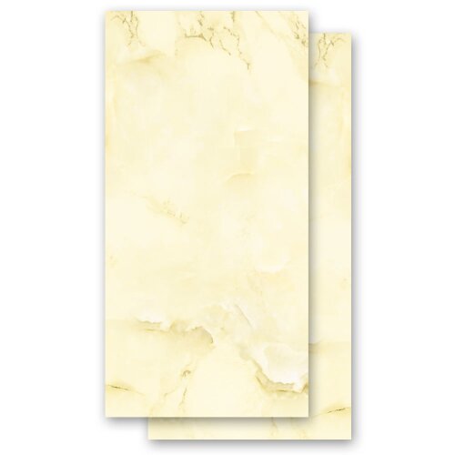 100 fogli di carta da lettera decorati MARMO GIALLO CHIARO DIN LANG Marmo & Struttura, Papier de marbre, Paper-Media