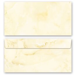 MARMOR HELLGELB Briefpapier Sets Marmorpapier ELEGANT Briefpapier Set, 40 tlg., DIN A4 & DIN LANG im Set., SOE-4035-40