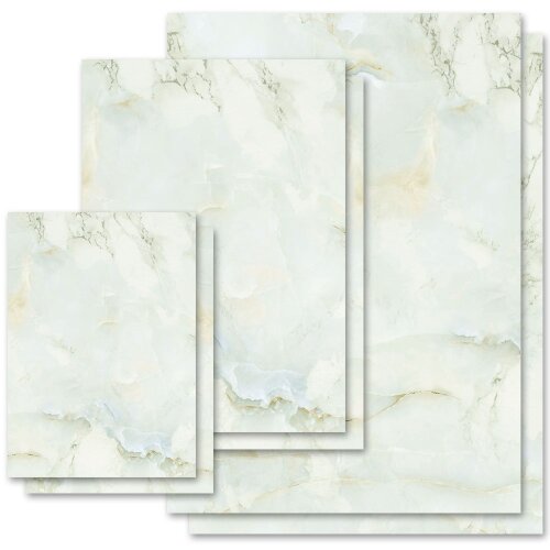 Marble paper | Stationery-Motif MARBLE LIGHT GREEN | Marble & Structure | High quality Stationery | Printed on both sides | Order online! | Paper-Media