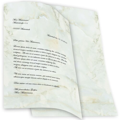 Motif Letter Paper! MARBLE LIGHT GREEN Marble paper