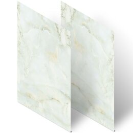 MARBRE VERT CLAIR Briefpapier Papier de marbre ELEGANT , DIN A4, DIN A5, DIN A6 & DIN LONG, MBE-4036