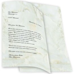 Briefpapier MARMOR HELLGRÜN - DIN A4 Format 50 Blatt